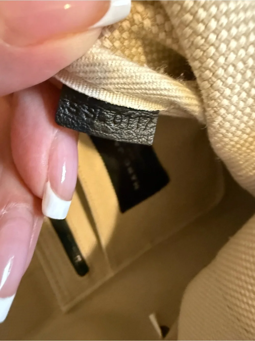 Marc Jacobs Teal Canvas Messenger Tote with Cream Trim
